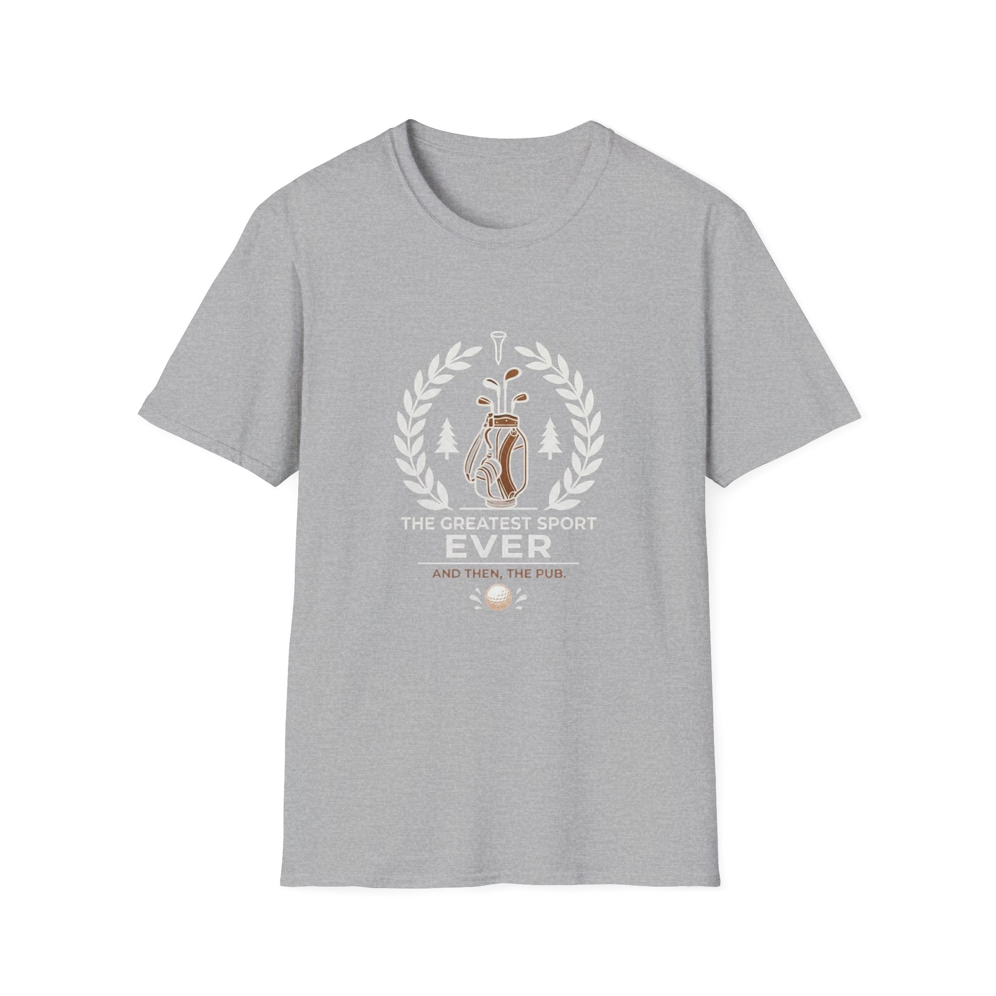 Golf T-Shirt — “The Greatest Sport Ever” Golf Bag Graphic Tee