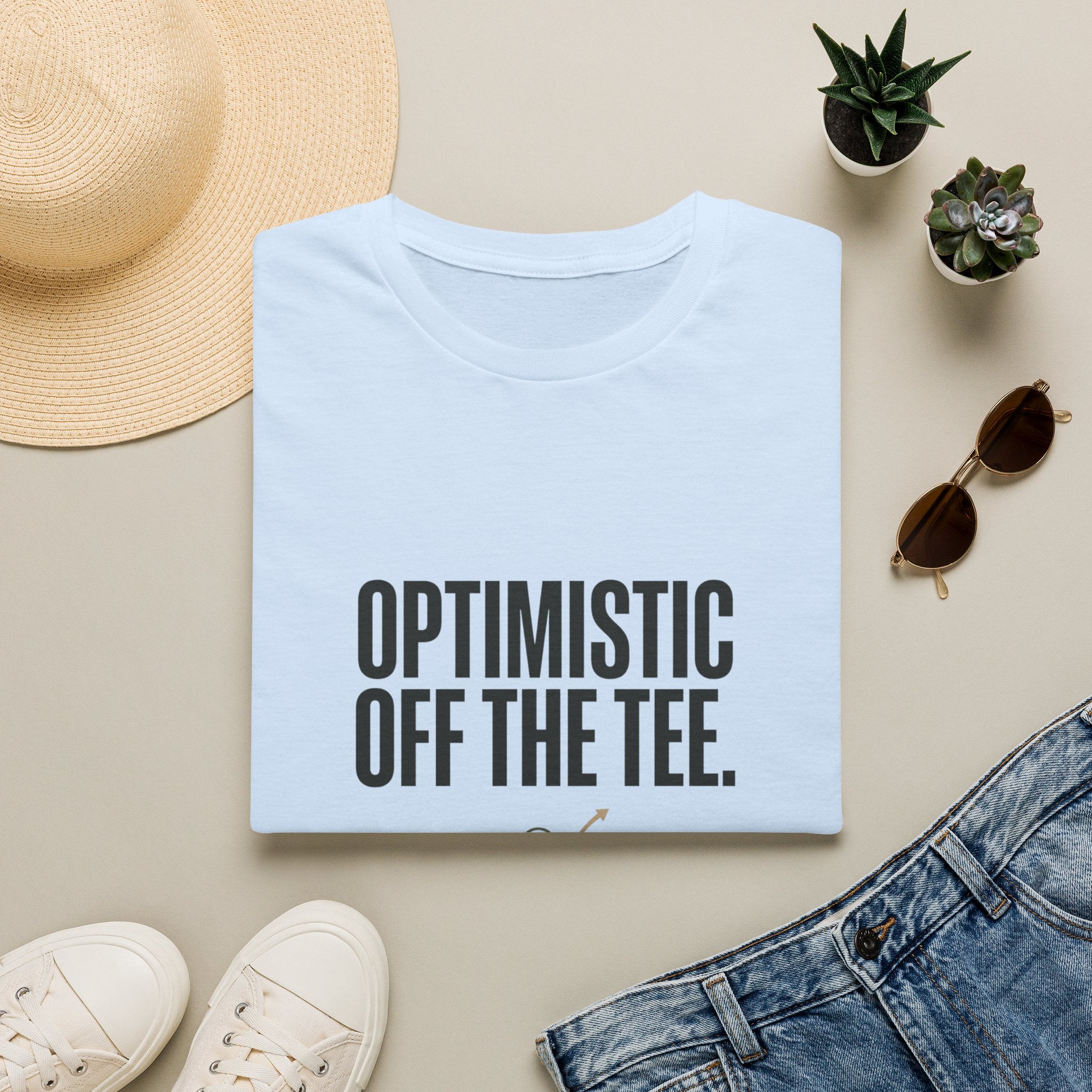 Optimistic Off The Tee T-Shirt — Funny Golf Quote Tee