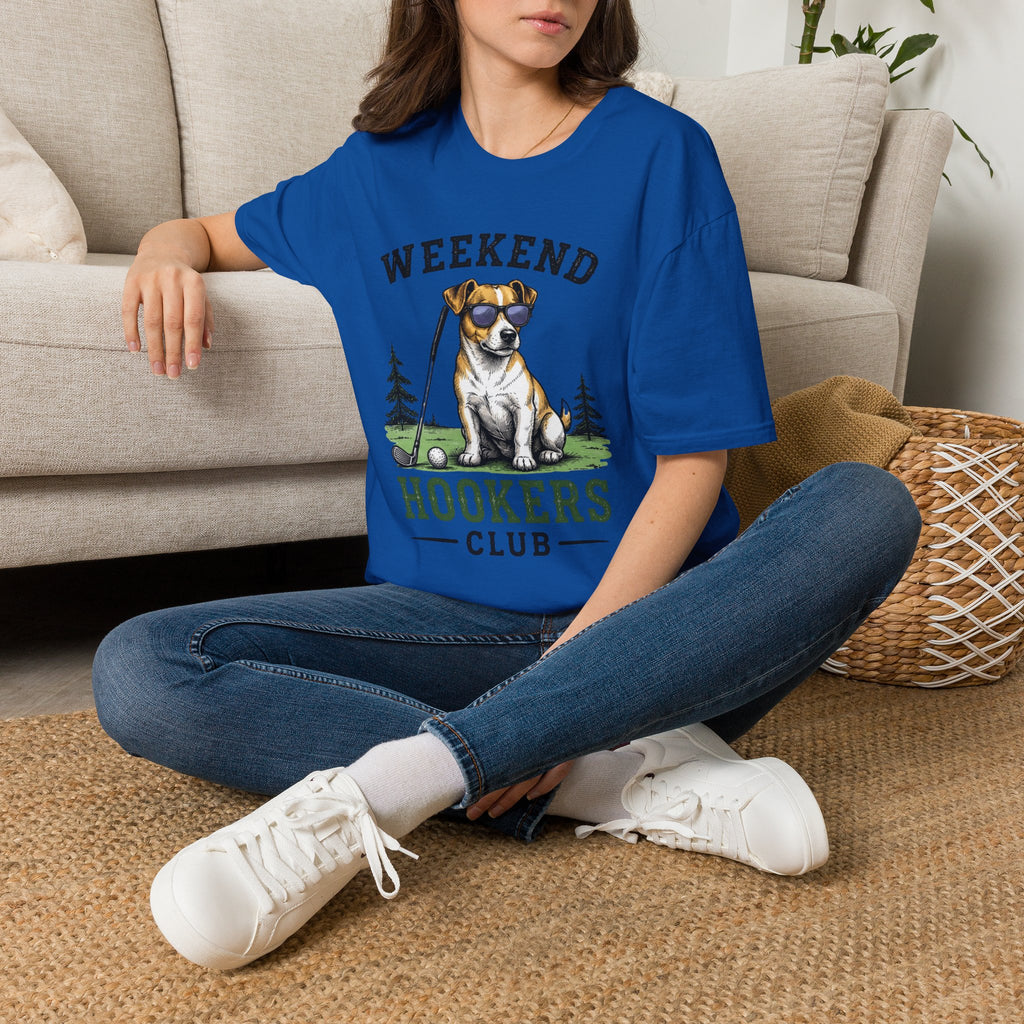 Weekend Hookers Club T-Shirt — Funny Dog Fishing Tee