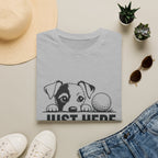 T-Shirt — "Just Here for the Balls" Cute Puppy Golf Shirt
