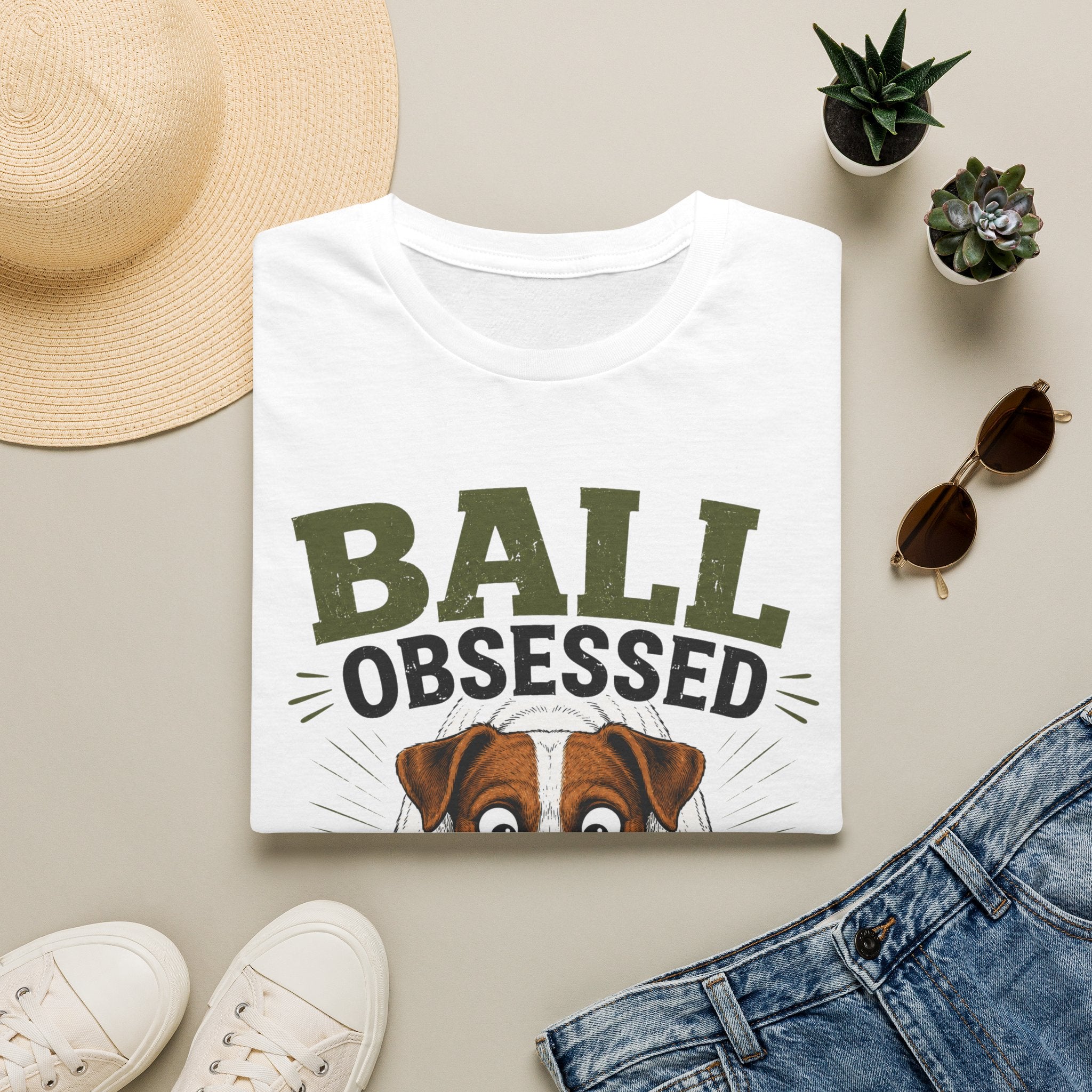 Ball Obsessed T‑Shirt – Cute Dog Golf Lover Graphic Tee