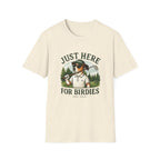 Golf Dog T‑Shirt — "Just Here for Birdies" Casual Golfing Tee