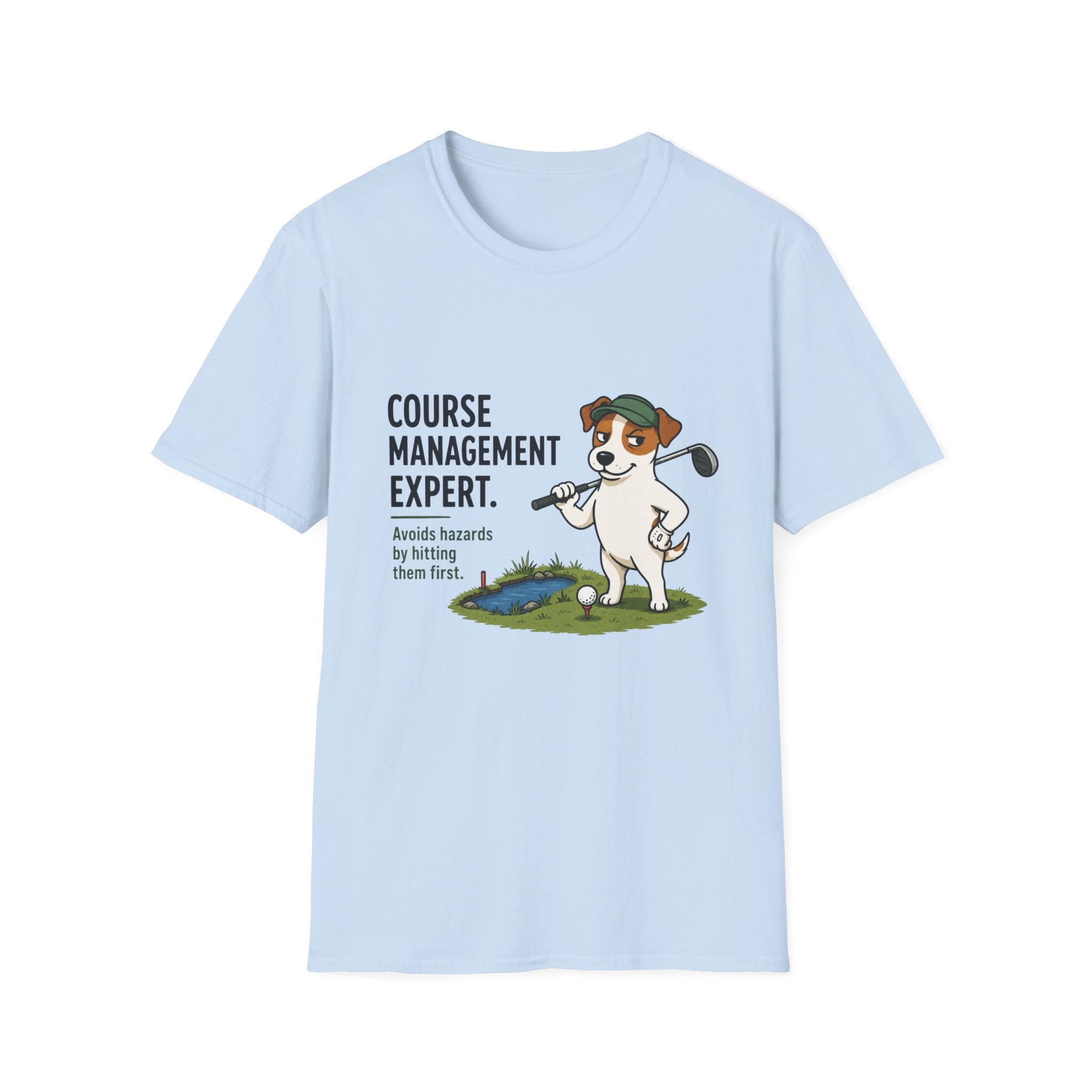Golf Course Management Expert T-Shirt — Funny Golf Dog Design