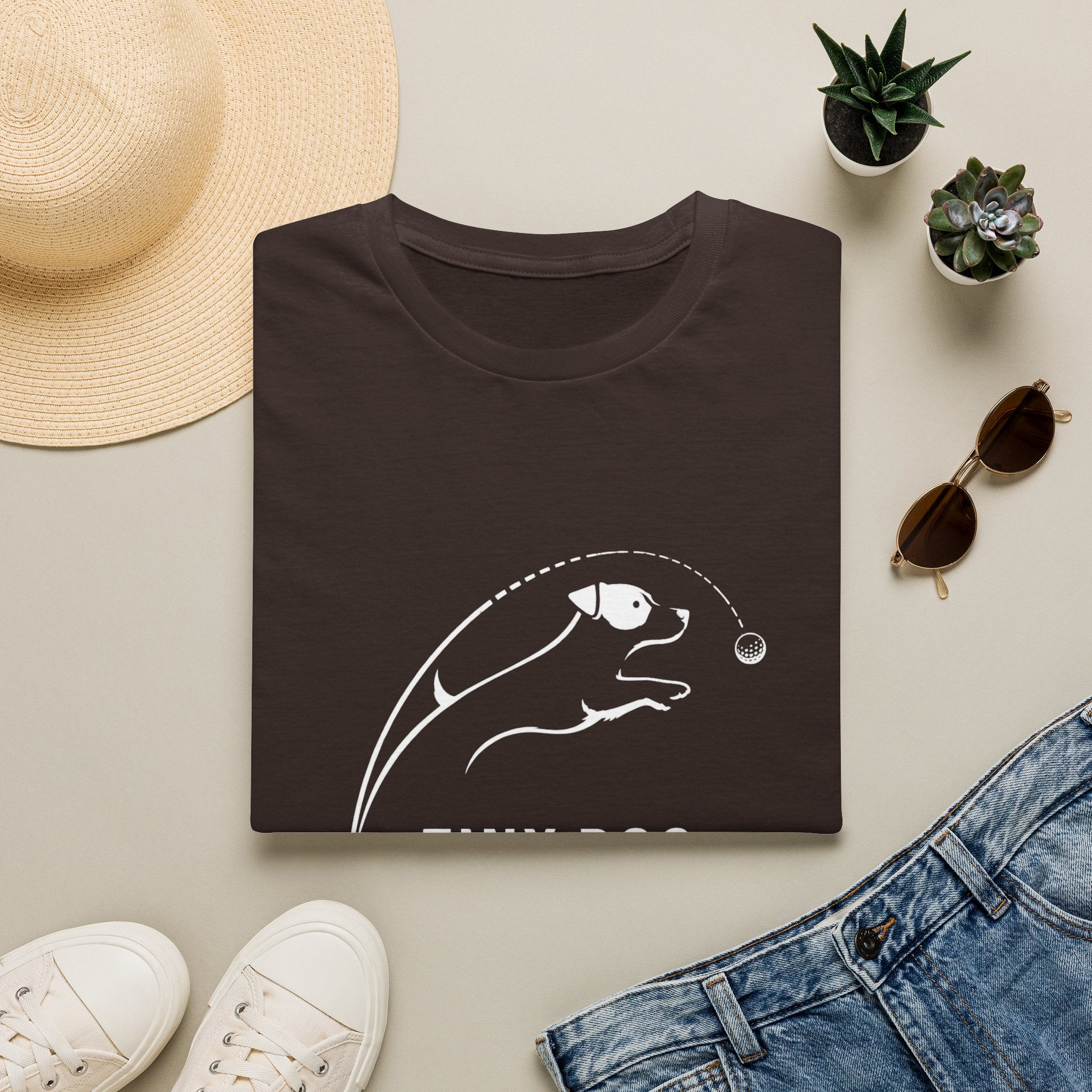 Tiny Dog Huge Drive T-Shirt — Playful Racing Dog Graphic Tee