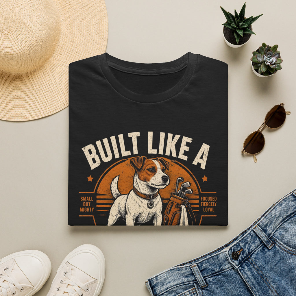 Jack Russell T-Shirt — "Built Like A Jack Russell" Vintage Dog Graphic Tee