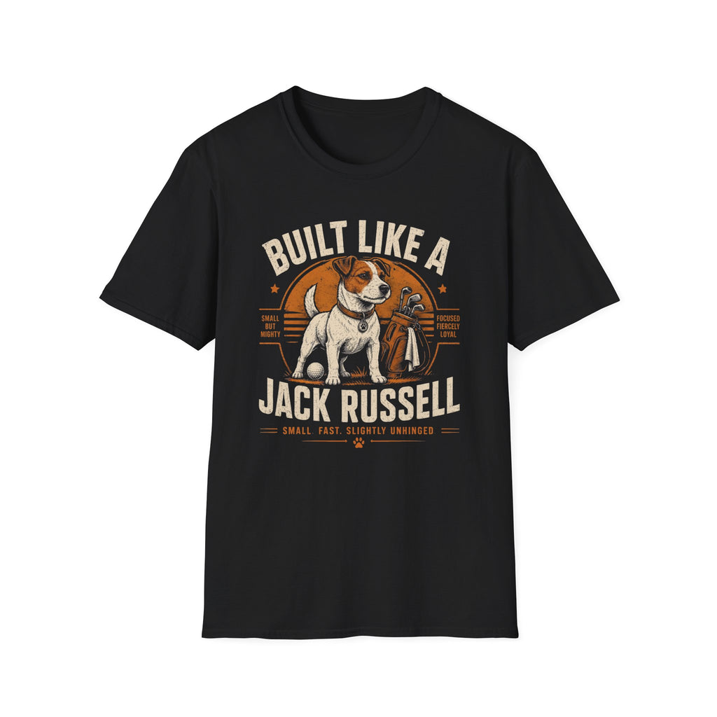 Jack Russell T-Shirt — "Built Like A Jack Russell" Vintage Dog Graphic Tee