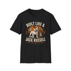 Jack Russell T-Shirt — "Built Like A Jack Russell" Vintage Dog Graphic Tee