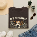 T-Shirt — "It's Definitely in Here" Dog Peeking Graphic