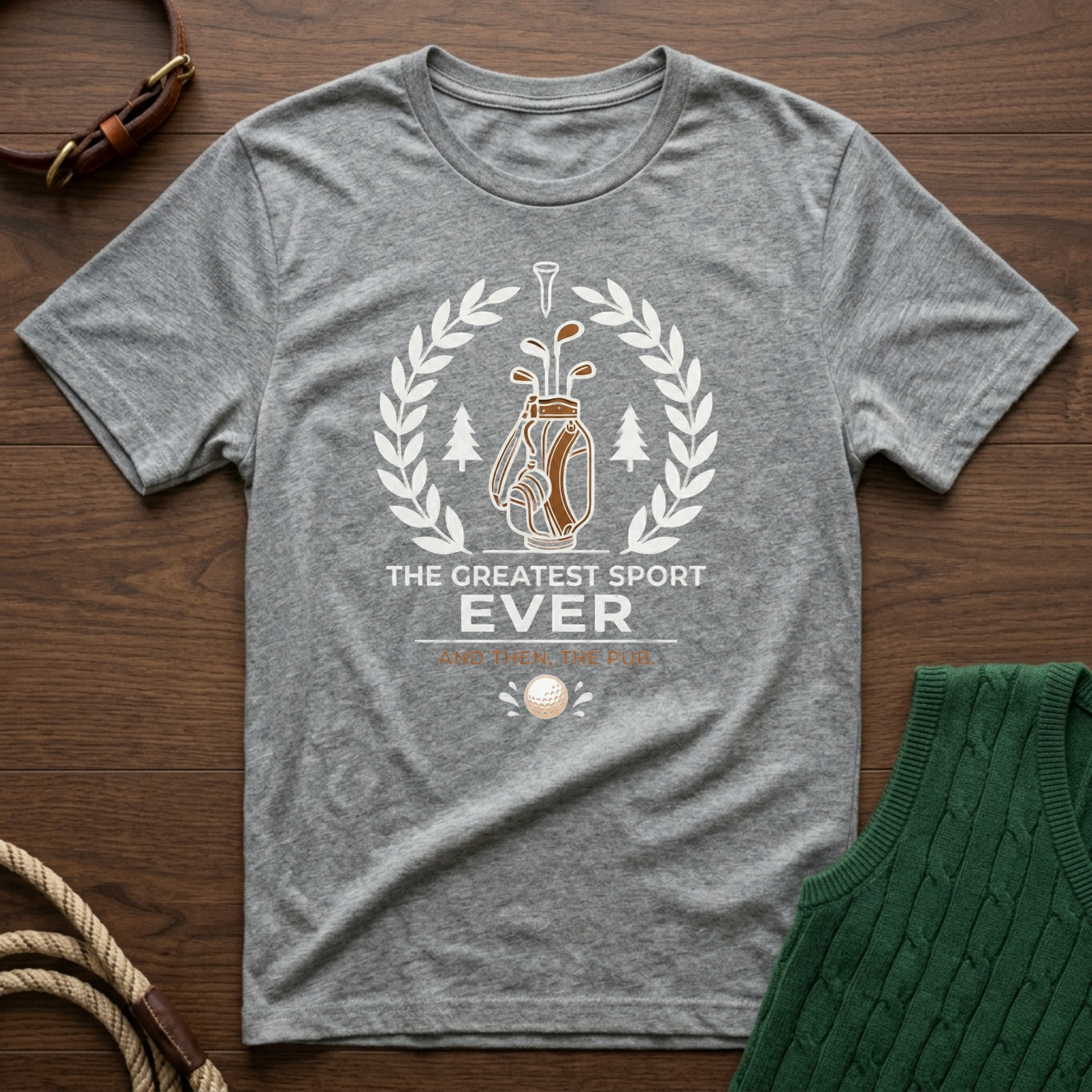 Golf T-Shirt — "The Greatest Sport Ever" Then The PUB