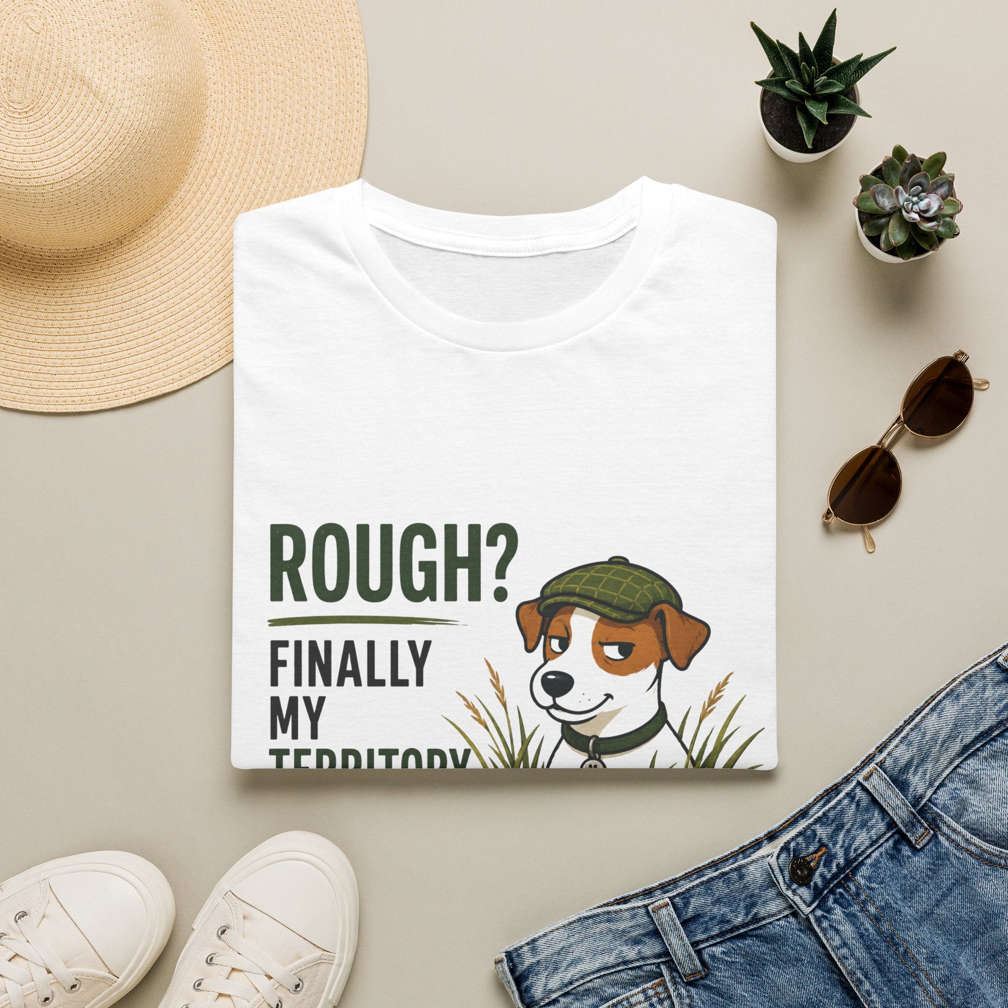 Rough? Finally My Territory. Dog Graphic T-Shirt