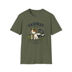 Golf Course Dog T-Shirt — "Fairway Security" Caddy Pup Graphic Tee