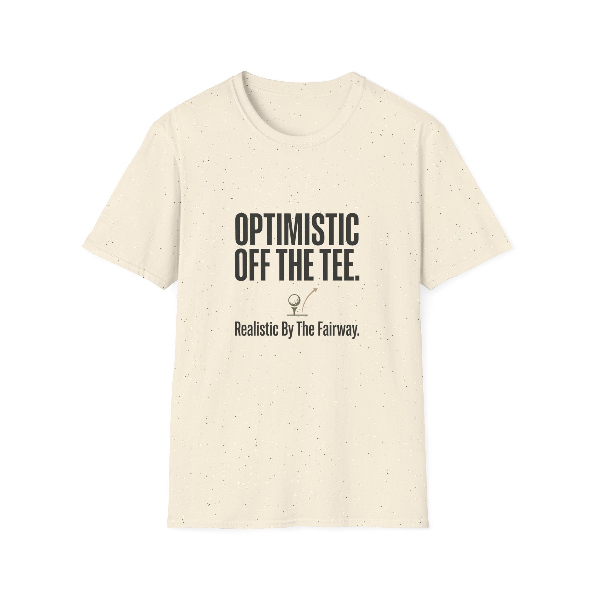 Optimistic Off The Tee T-Shirt — Funny Golf Graphic Tee