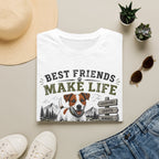 Dog Lover T-Shirt — "Best Friends Make Life" Graphic Tee