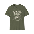 Weekend Golfer T-Shirt — “Weekend Golfer. Weekday Recovery.” Golf Cart Dog Graphic