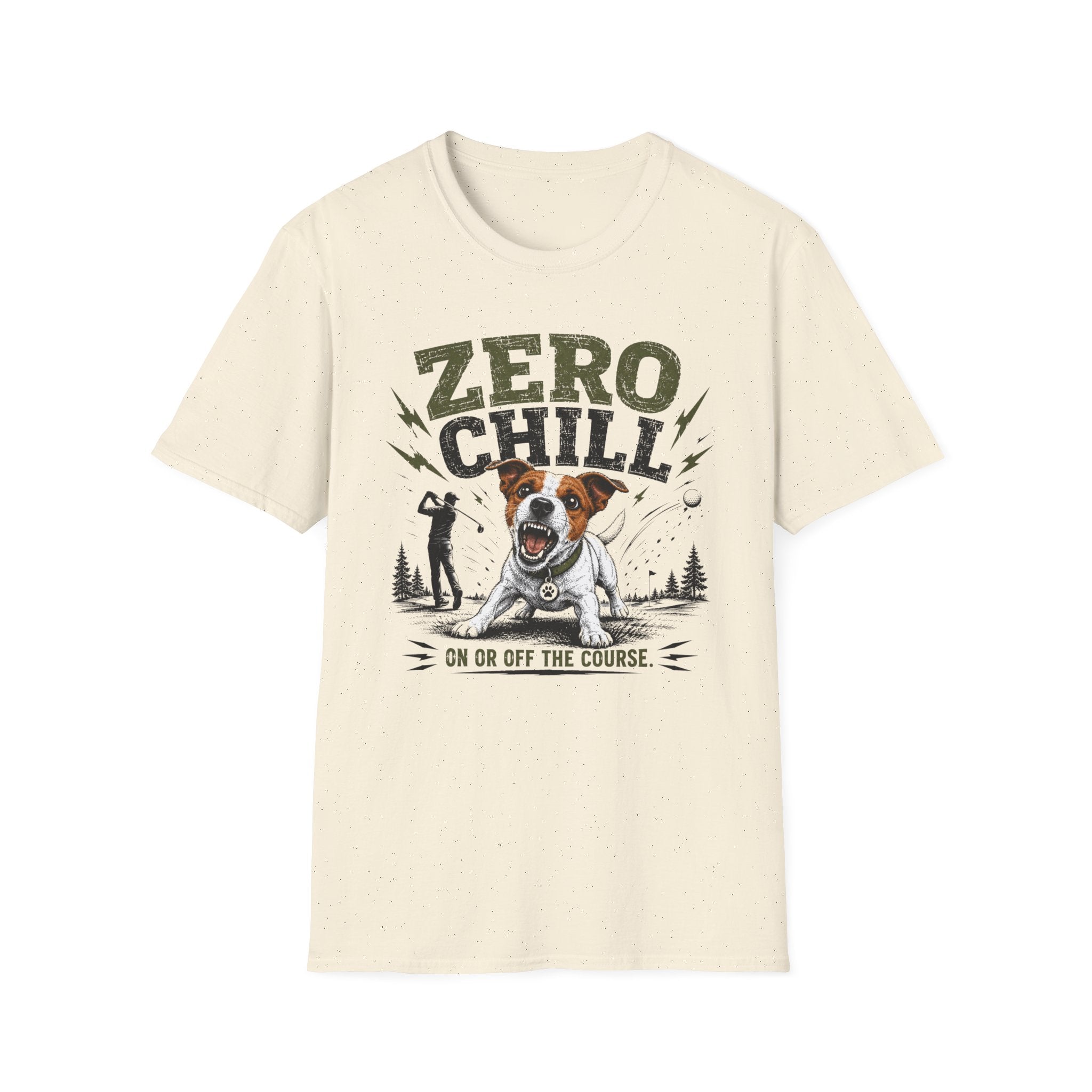 Zero Chill T-Shirt — Funny Golf Dog Graphic Tee for Golfers & Dog Lovers