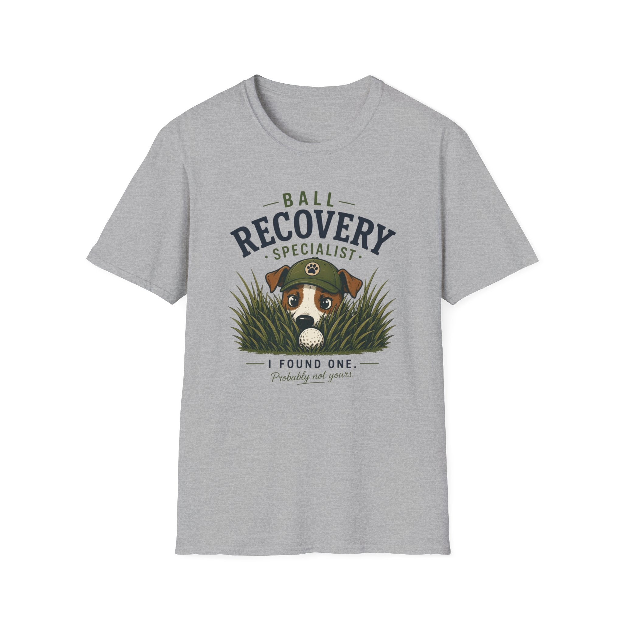 Recovery Specialist T‑Shirt — Ball Recovery Dog Design