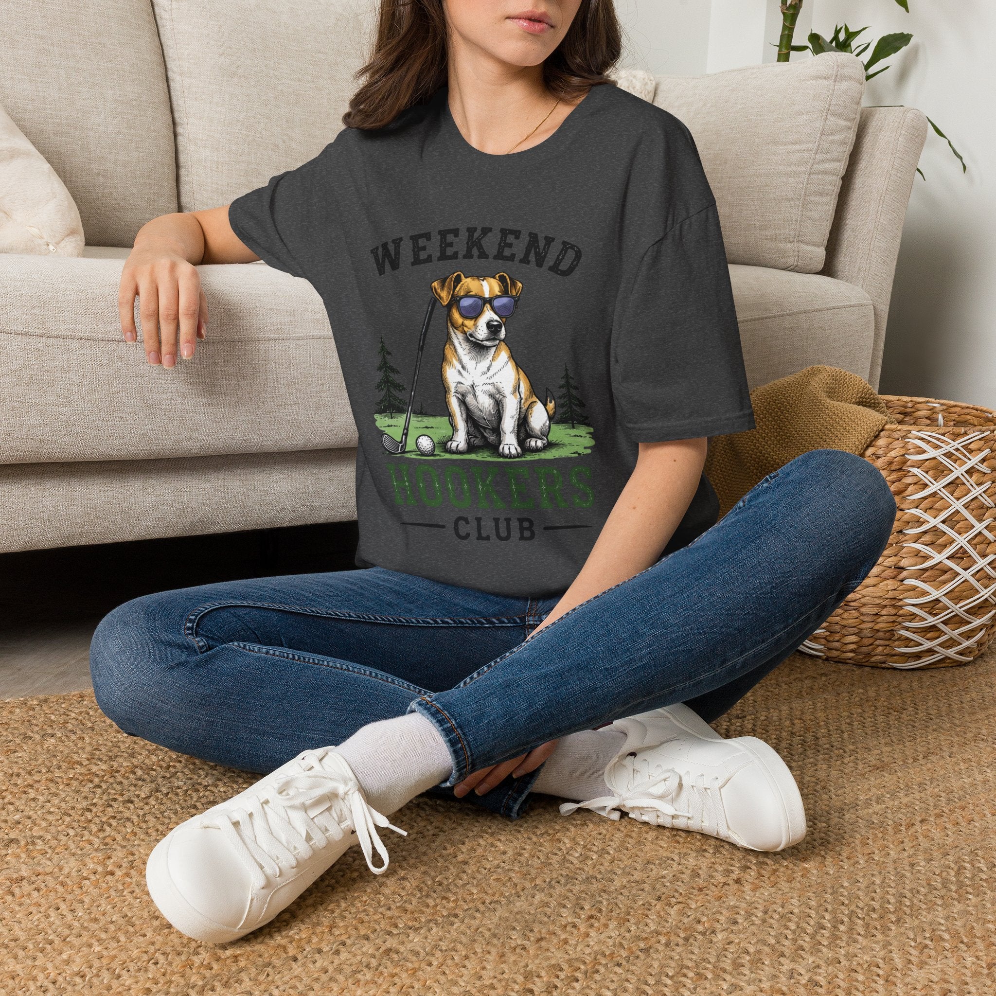 Weekend Hookers Club T-Shirt — Funny Dog Fishing Tee
