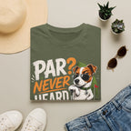 Golf Dog T‑Shirt — “Par? Never Heard of Her” Funny Golfing Graphic Tee