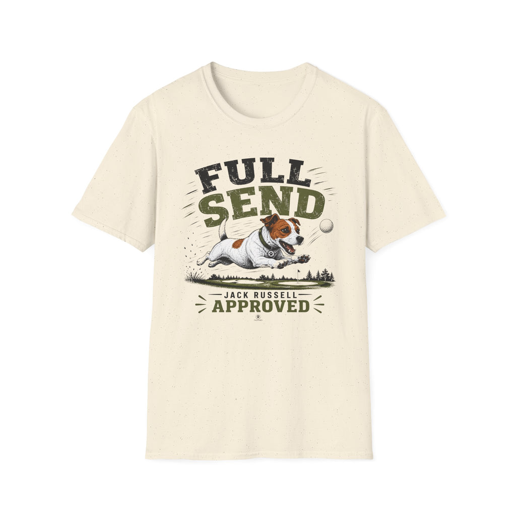 Full Send Jack Russell T-Shirt — "Full Send" Dog Golf Lover Tee