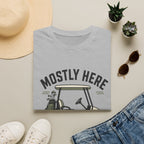 Golf Cart T-Shirt — "Mostly Here for the Cart" Casual Golf Graphic Tee