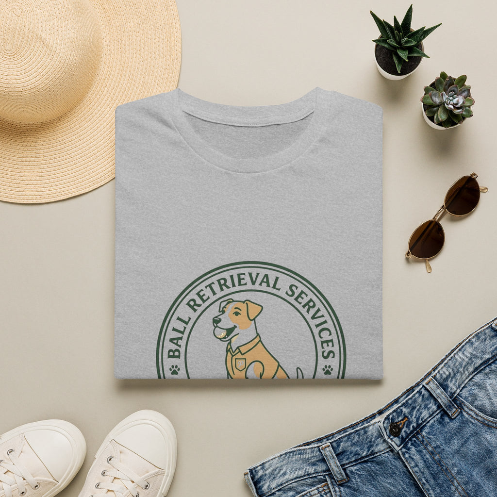 Ball Retrieval Services Dog T‑Shirt — Retro Retriever Logo Tee