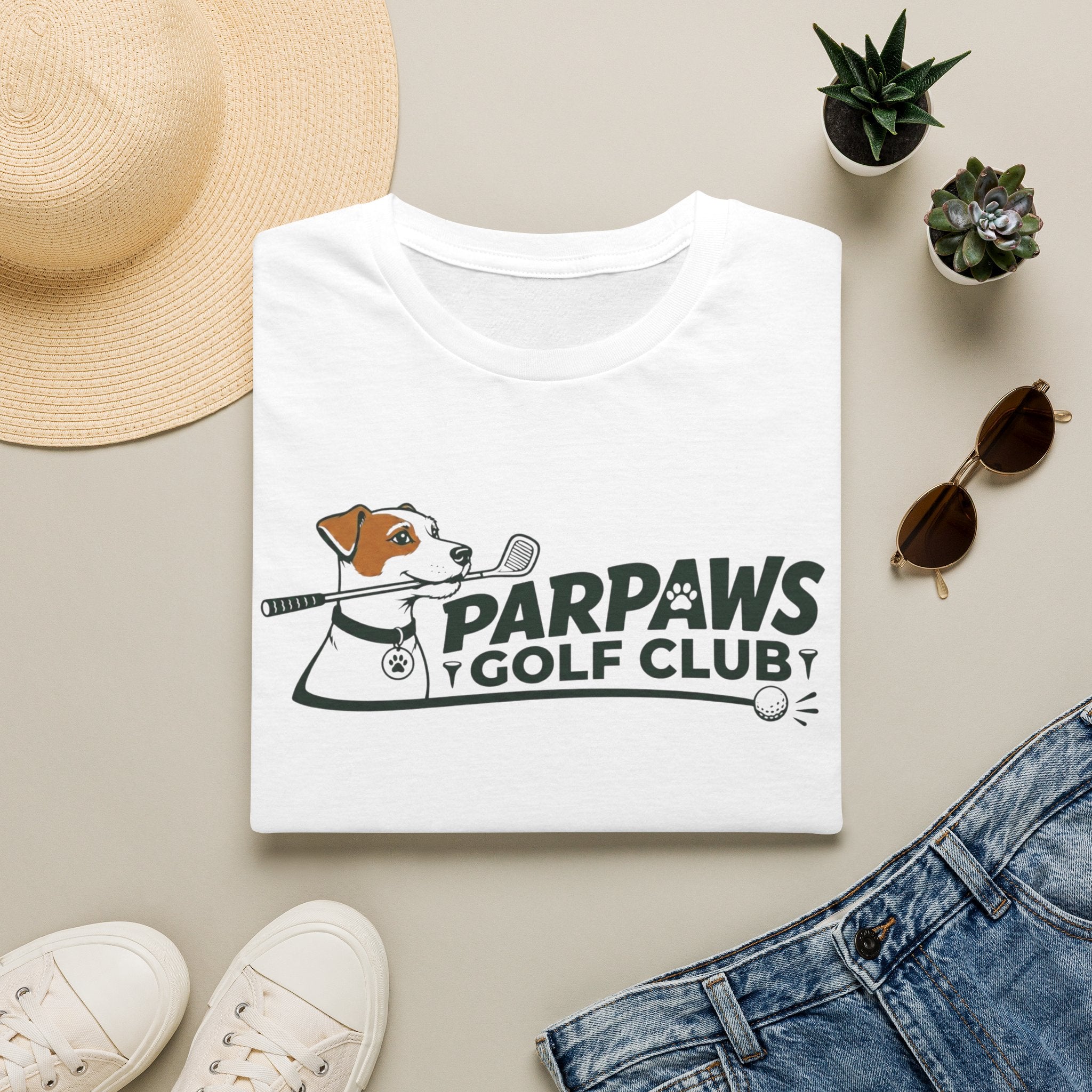 Parpaws Golf Club T-Shirt — Vintage Dog Golfer Tee