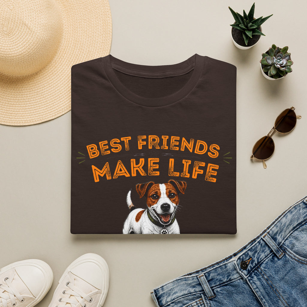 T-Shirt — "Best Friends Make Life Better" Cute Dog Graphic Tee