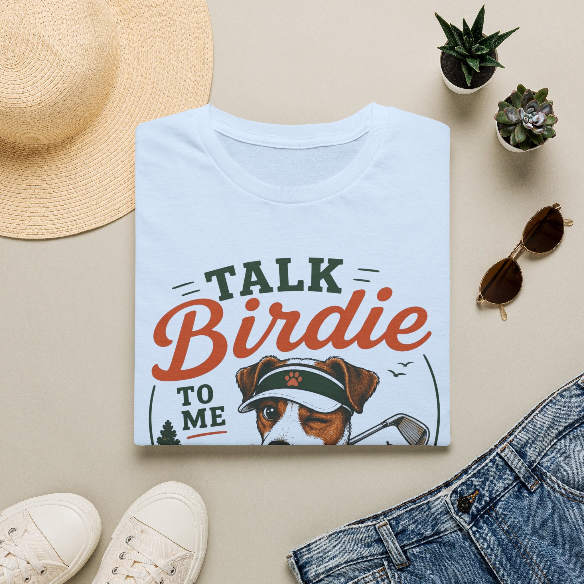 Talk Birdie To Me T‑Shirt — Funny Golf Dog Graphic Tee