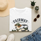Golf Course Dog T-Shirt — "Fairway Security" Caddy Pup Graphic Tee