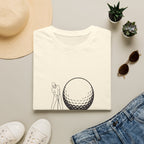 Golf T-Shirt — "Size Matters" Funny Golfer Shirt with Large Golf Ball Design