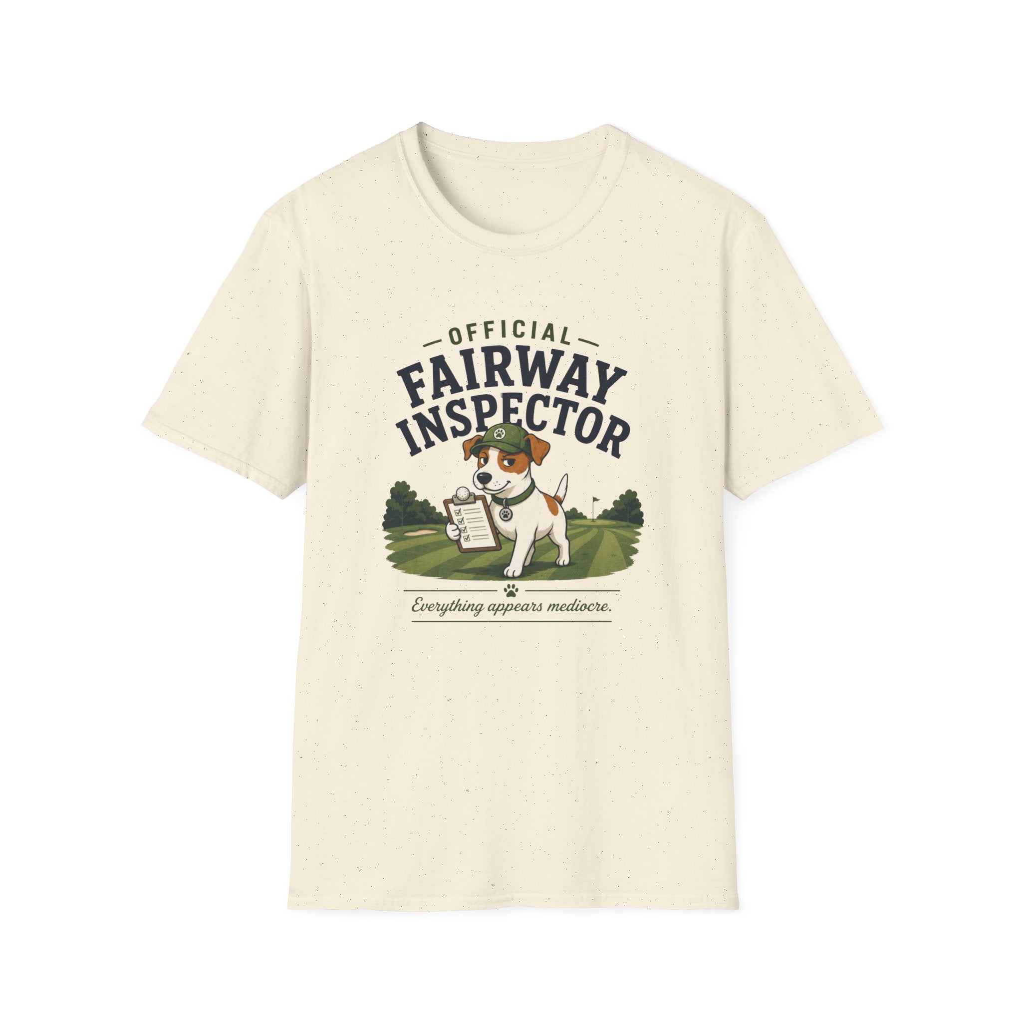 Official Fairway Inspector T-Shirt – Cute Golf Dog Graphic Tee