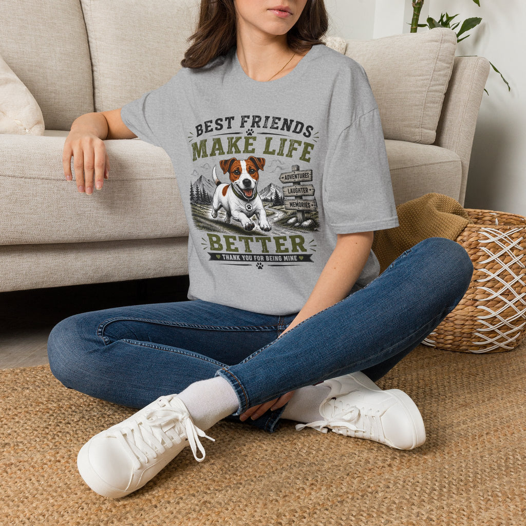 Dog Lover T-Shirt — "Best Friends Make Life" Graphic Tee