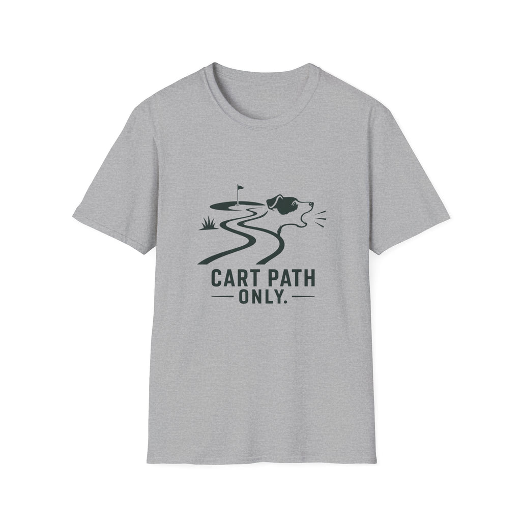 Golf Dog T-Shirt — 'Cart Path Only' Funny Golfing Graphic Tee