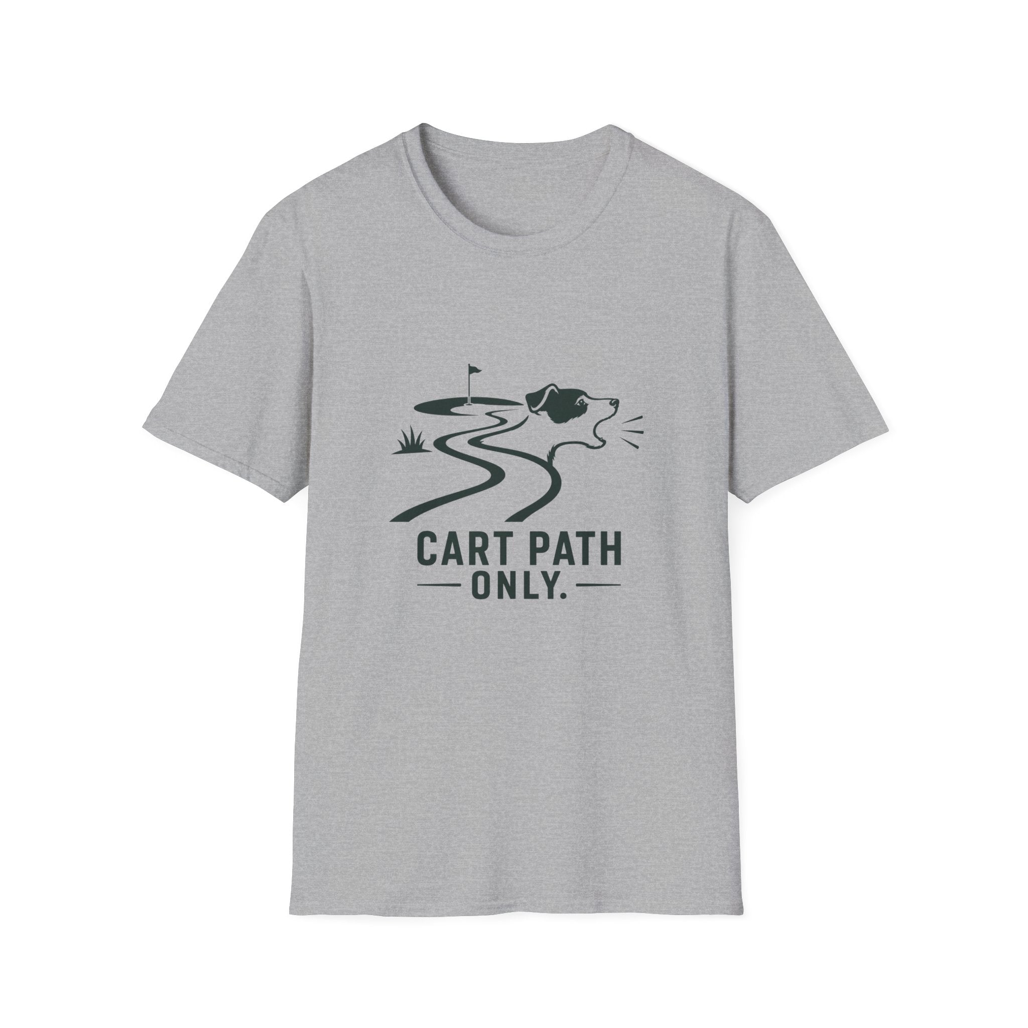 Golf Dog T-Shirt — 'Cart Path Only' Funny Golfing Graphic Tee