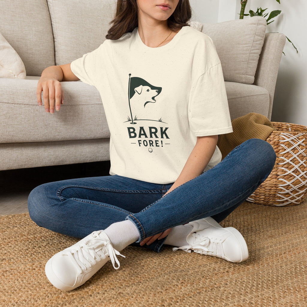Bark Fore! Golf Dog T-Shirt — Funny Golfing Dog Graphic Tee