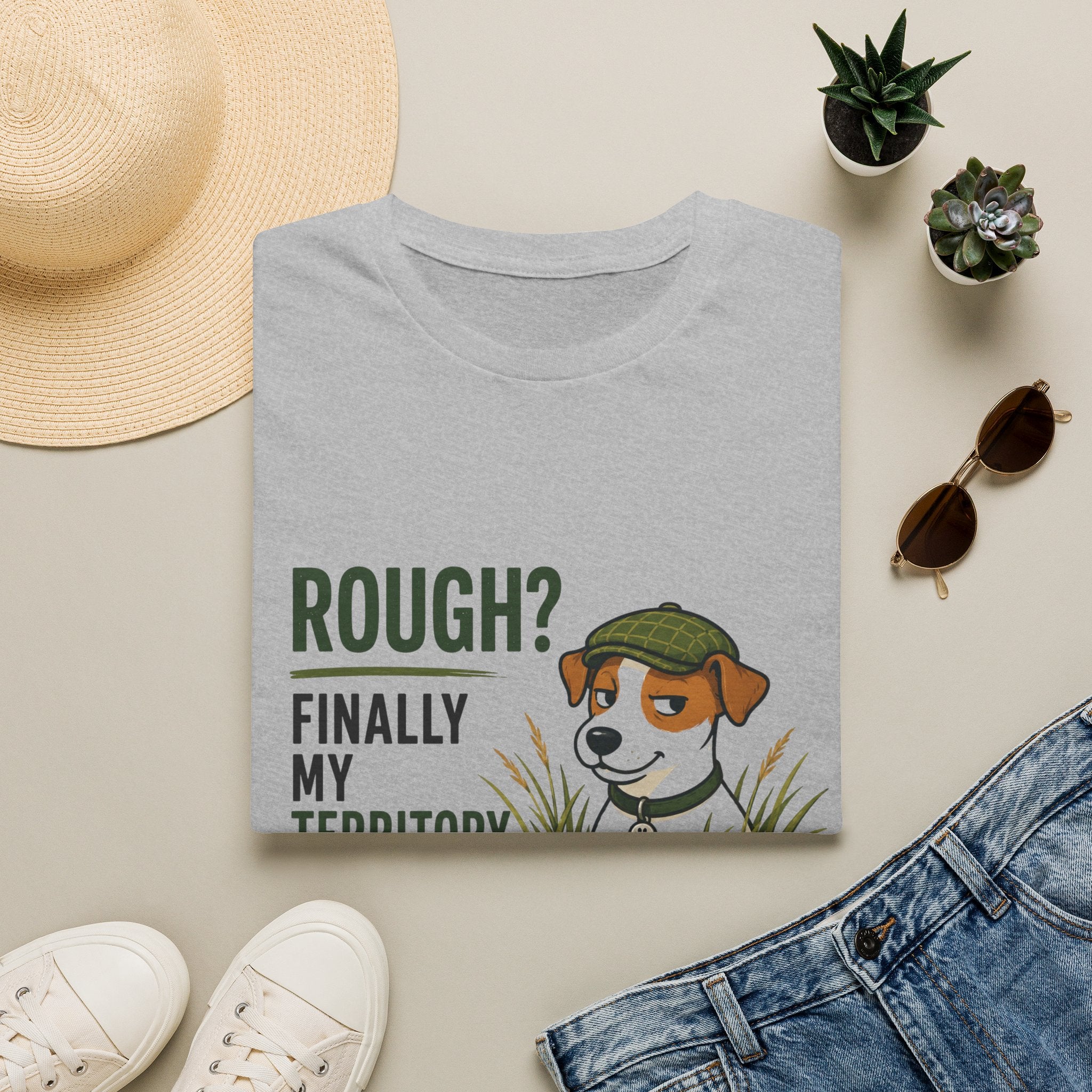Rough? Finally My Territory. Dog Graphic T-Shirt