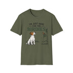 I’m Just Here for the Birdies T-Shirt — Cute Dog & Bird Golf Fan Tee