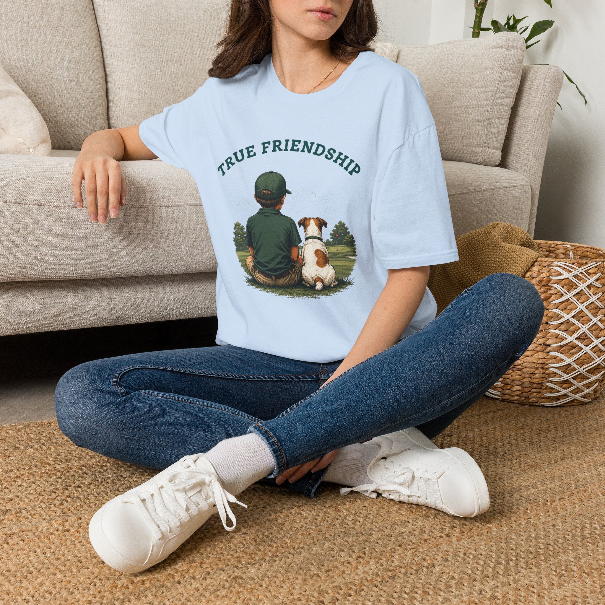 True Friendship T-Shirt — Boy and Dog Graphic