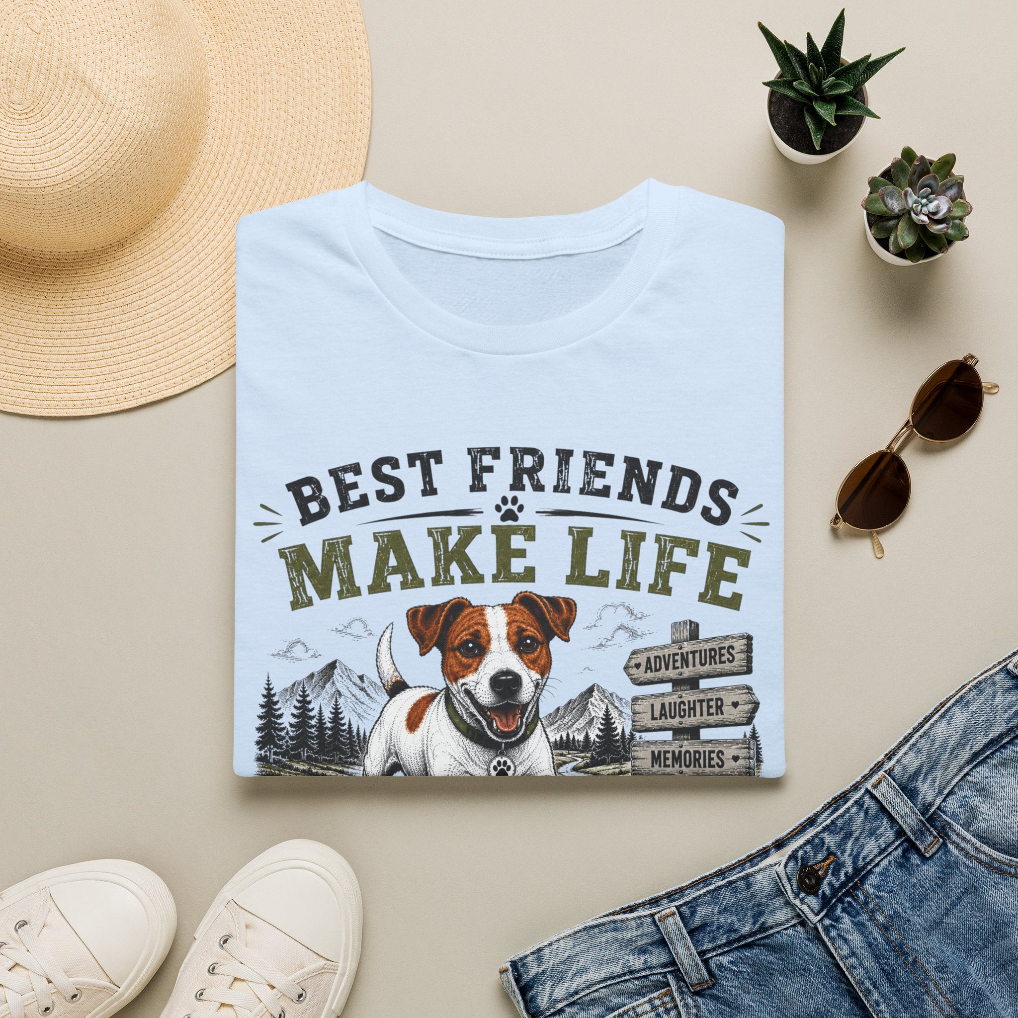 Dog Lover T-Shirt — "Best Friends Make Life" Graphic Tee