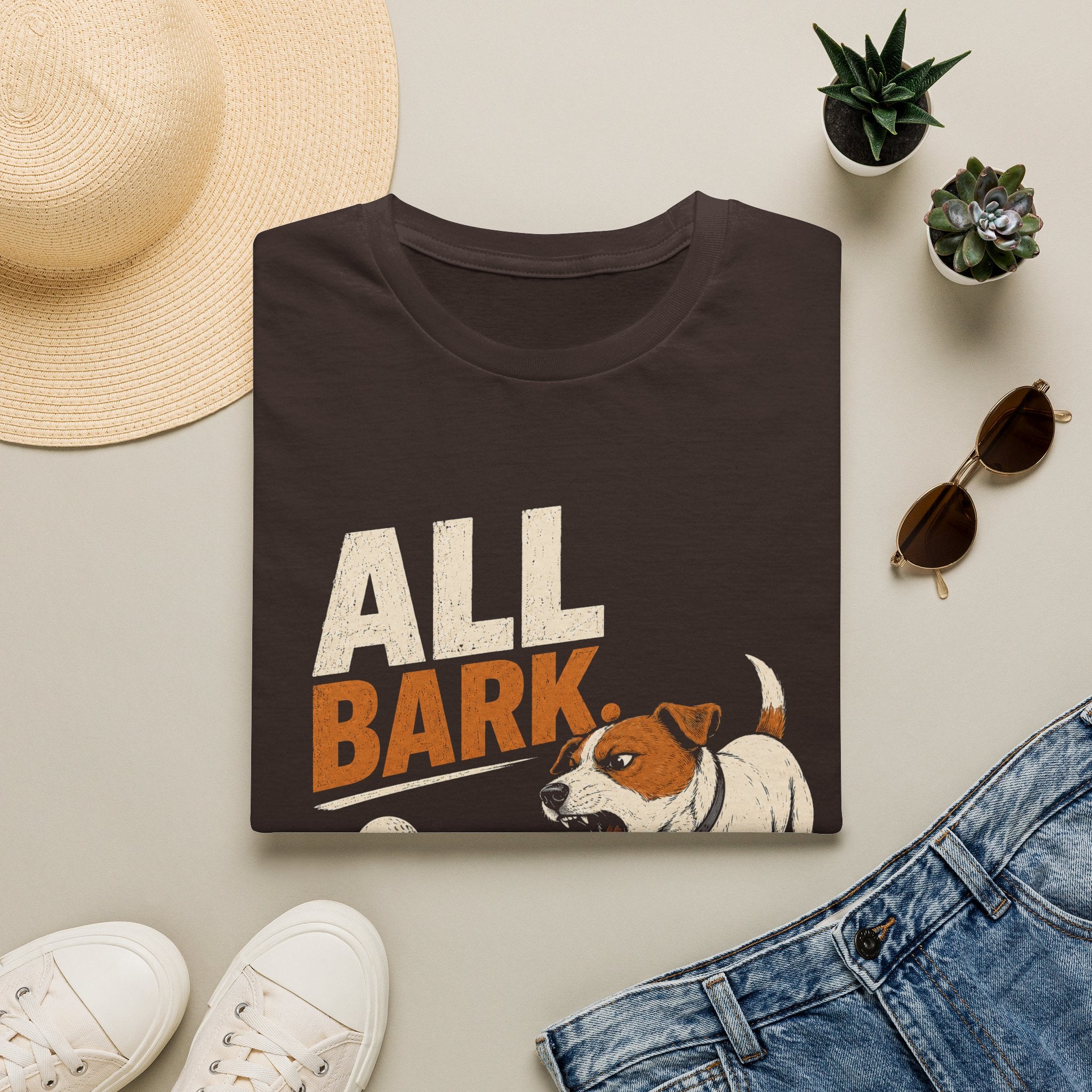Dog Golf T-Shirt — "All Bark No Backswing" Funny Golfing Dog Tee