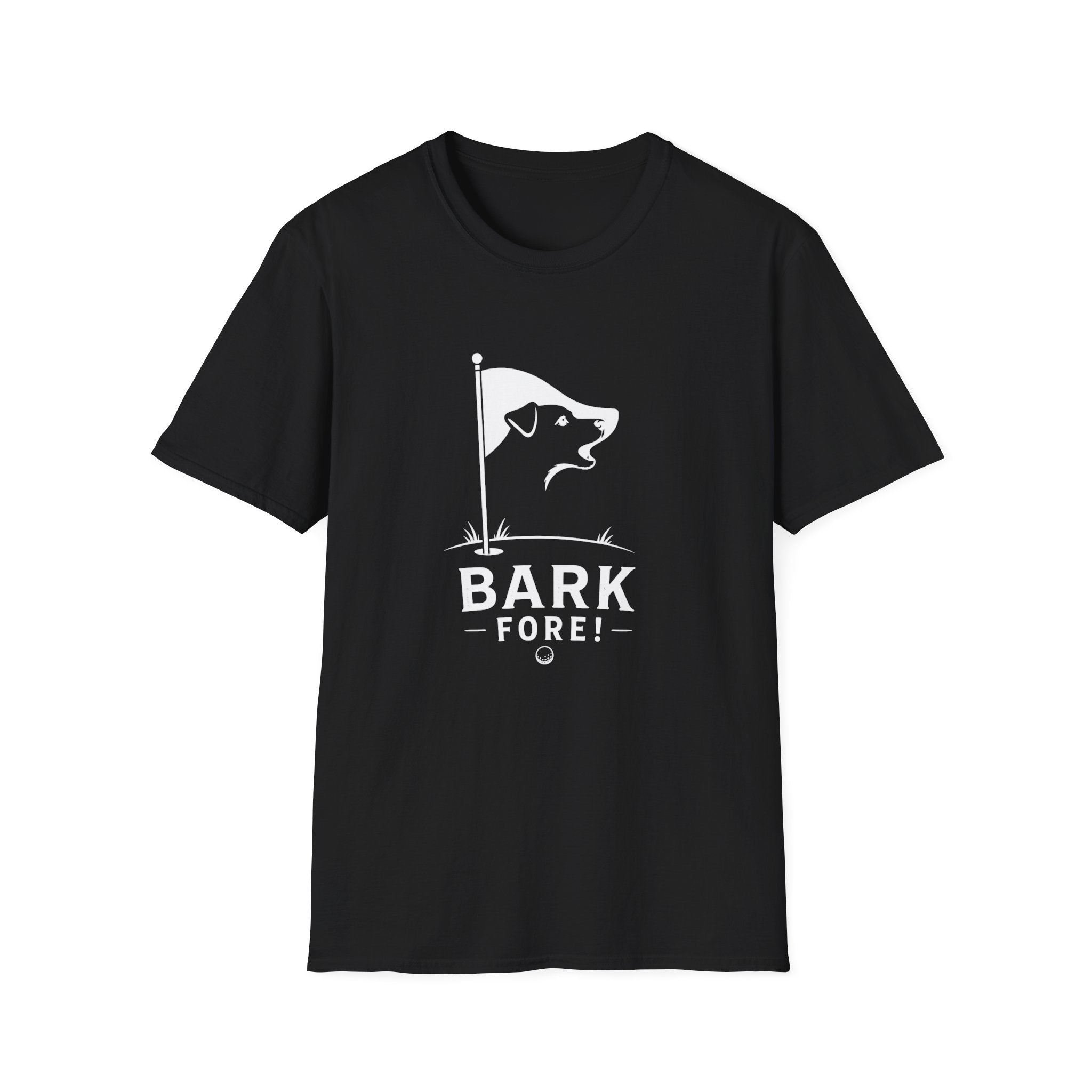 Bark Fore! Golf Dog T-Shirt — Funny Golfing Pet Lover Tee