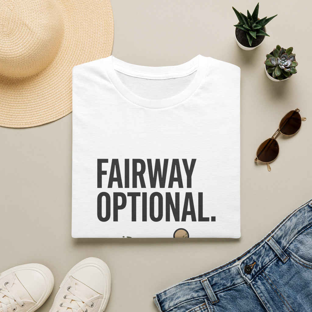 Fairway Optional Golf T-Shirt — "Fairway Optional" Funny Golfing Tee