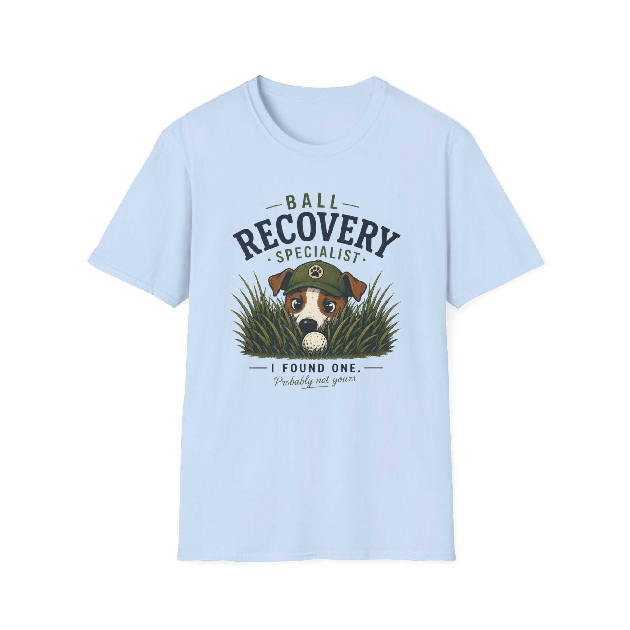 Recovery Specialist T‑Shirt — Ball Recovery Dog Design
