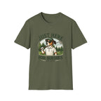 Golf Dog T‑Shirt — "Just Here for Birdies" Casual Golfing Tee