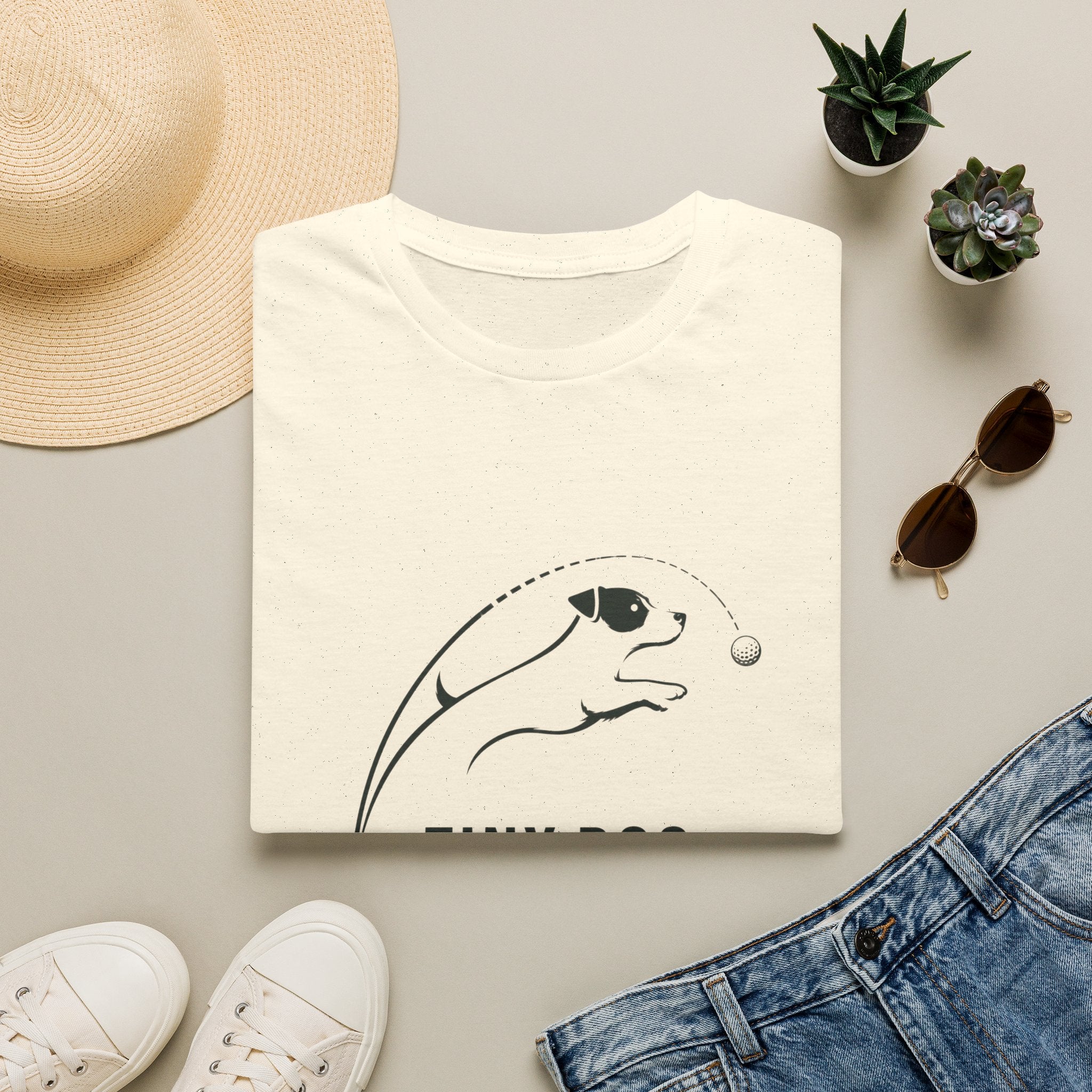 Dog T-Shirt — "Tiny Dog. Huge Drive." Cute Agility Puppy Graphic Tee