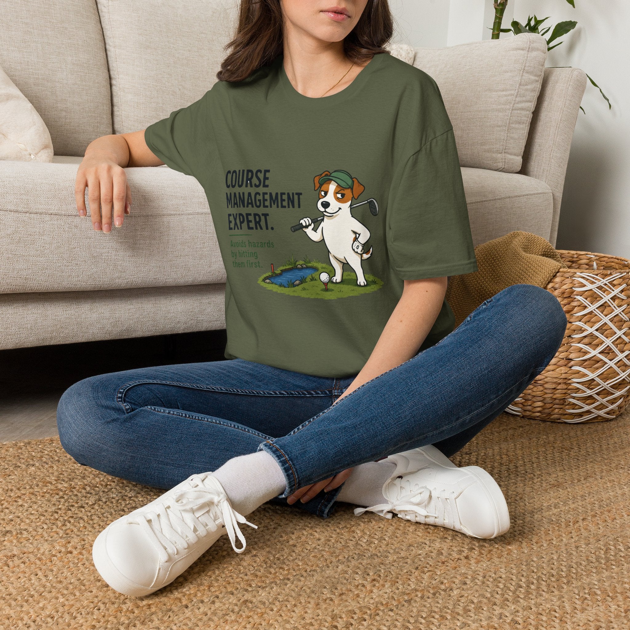 Golf Course Management Expert T-Shirt — Funny Golf Dog Design