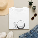 Golf T-Shirt — "Size Matters" Funny Golfer Shirt with Large Golf Ball Design