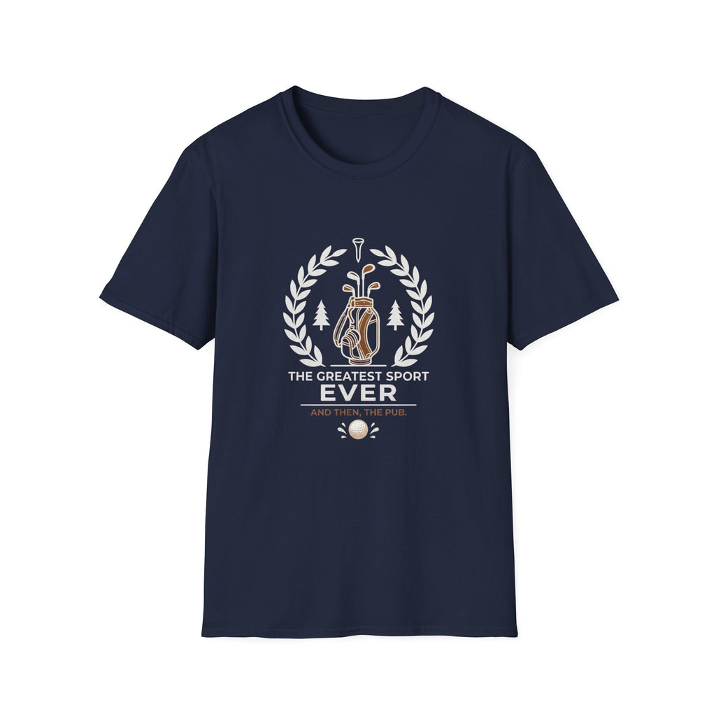 Golf T-Shirt — “The Greatest Sport Ever” Golf Bag Graphic Tee