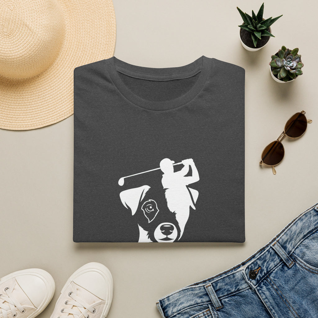 Golf Dog T-Shirt — "Small Dog. Big Slice." Funny Golfing Pet Tee