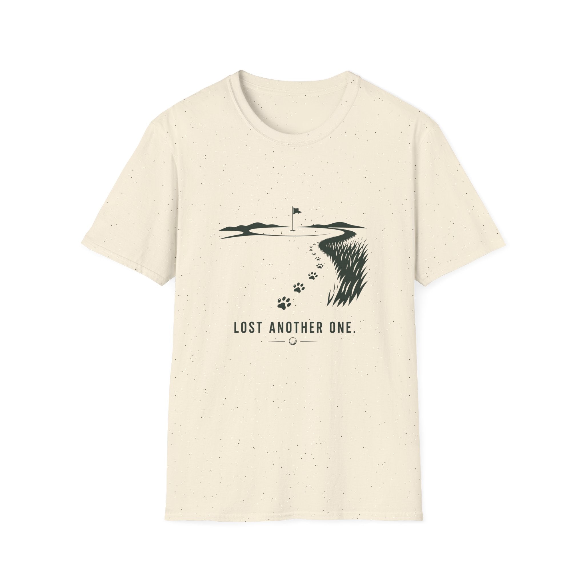 Golf Course Paw Prints T‑Shirt — 'Lost Another One' Pet Lover Golf Shirt